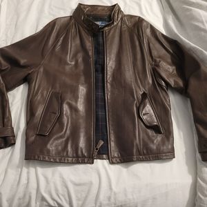 RALPH LAUREN BROWN LEATHER JACKET